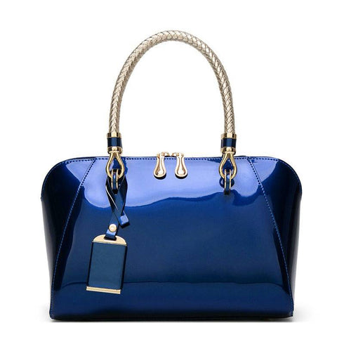 Patent Leather Handbags Shiny Fashion One-shoulder Diagonal Bag